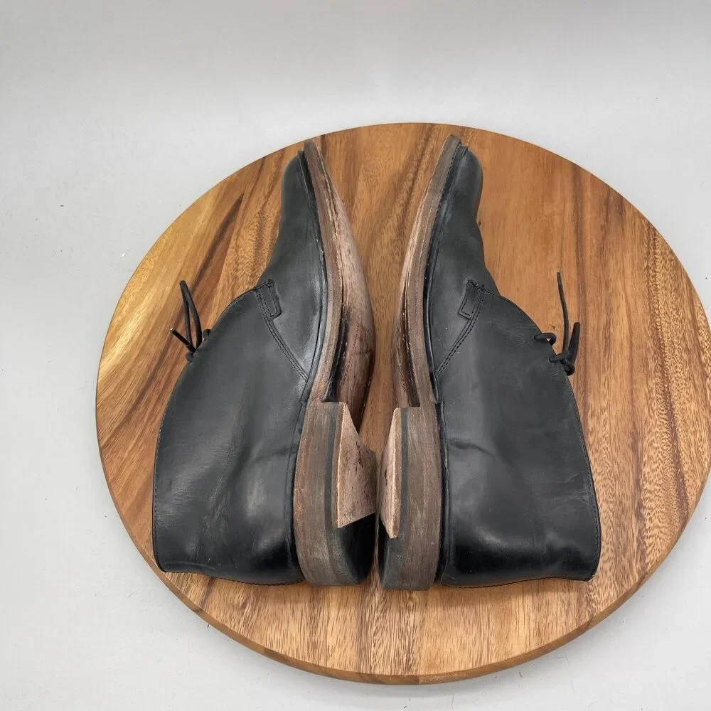 Frye James Boots Mens Size 9.5 D Black Leather Chukka Casual Business Dress Shoe